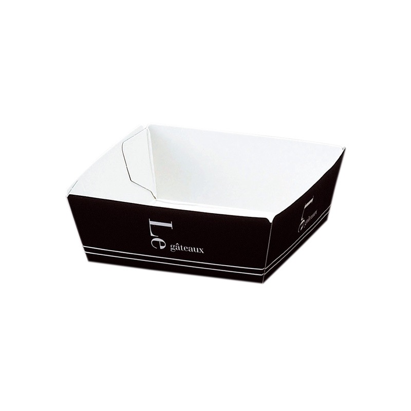 紙製ケーキトレー TT-65 ル・ガトー ブラック （100枚入） | ペーパー