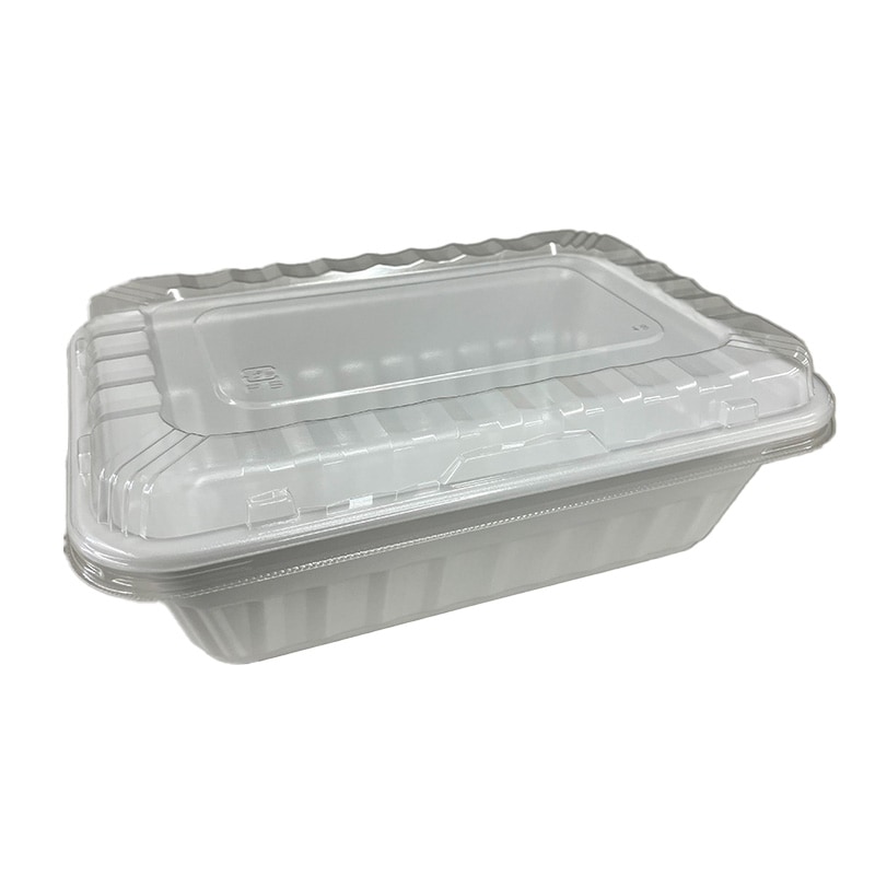 弁当容器 CFランチBOX-2 本体白・蓋セット (50枚入)