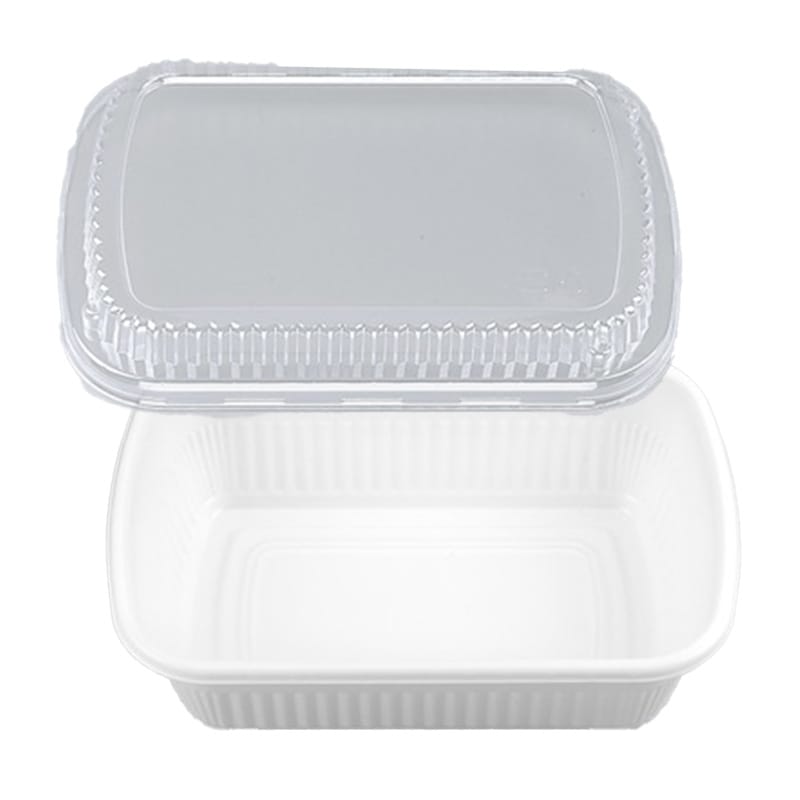 弁当容器 BF-211 本体ホワイト・篏合蓋セット (1200枚入)