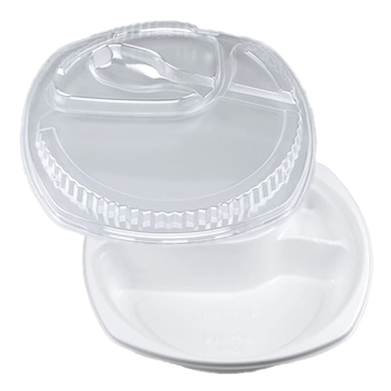 カレー容器 BF-219 本体ホワイト・篏合蓋セット (50枚入)