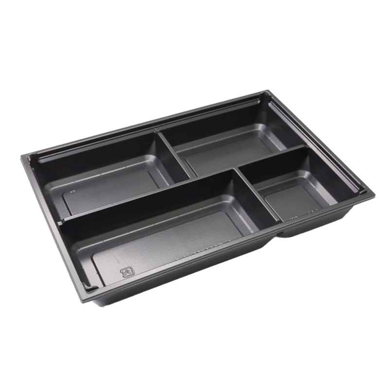 高級弁当容器 ワン折重90×60 J-4黒底 (200枚入) | 弁当・惣菜 | 伊藤景