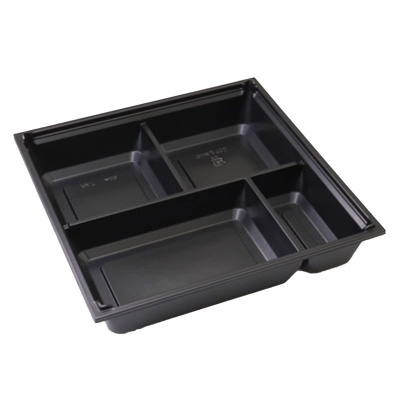 高級弁当容器 ワン折重70 D黒底 (100枚入)