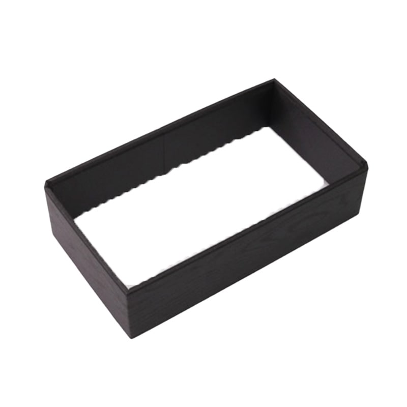 高級弁当容器 ワン折重70x37(48) 黒焼杉縁 (100枚入)