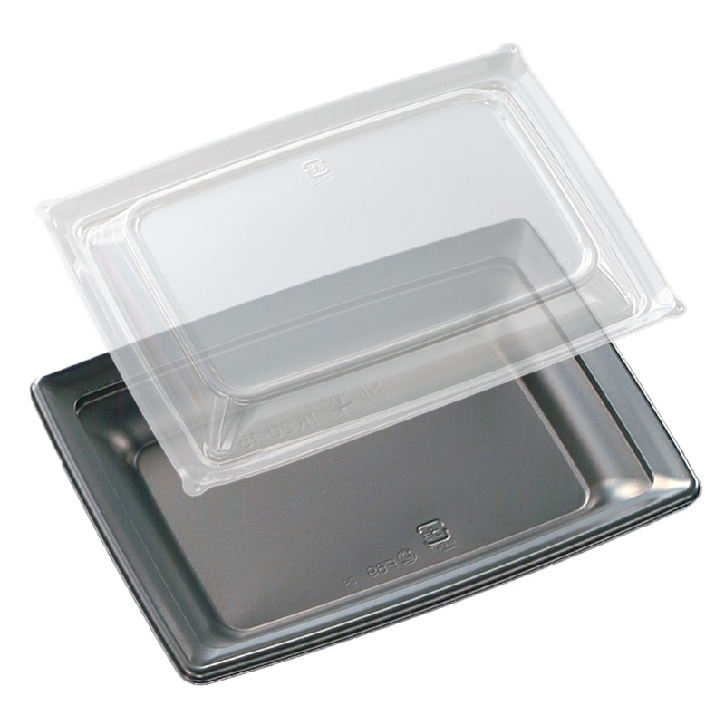 惣菜容器 CT沙楽 KS20-15 BK本体・防曇蓋セット（50枚入）