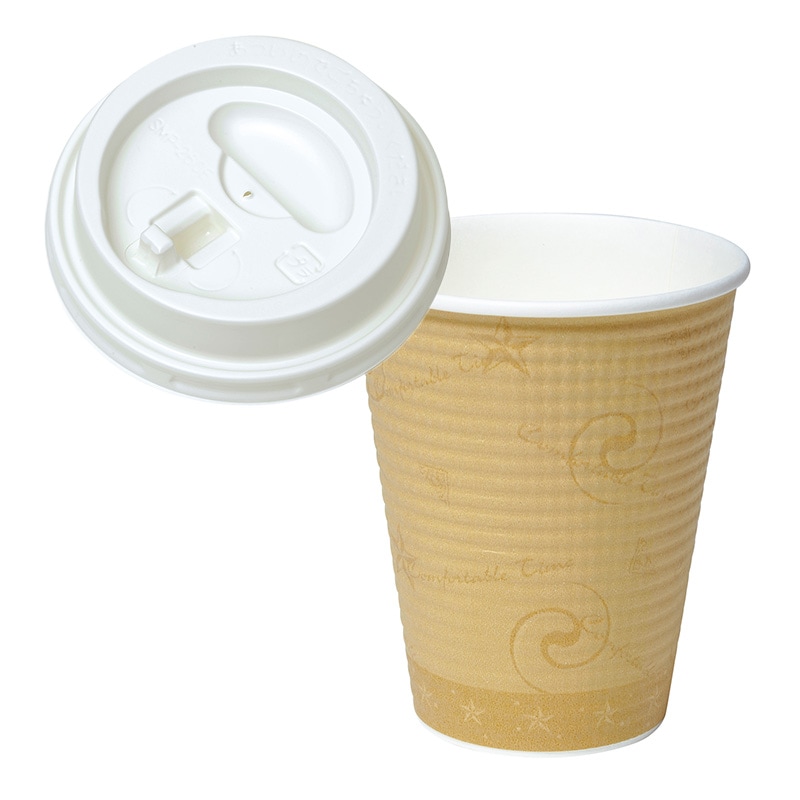 エンボス紙コップ SMP-260Eコンフォート 本体・リフトアップリッド（50個入）