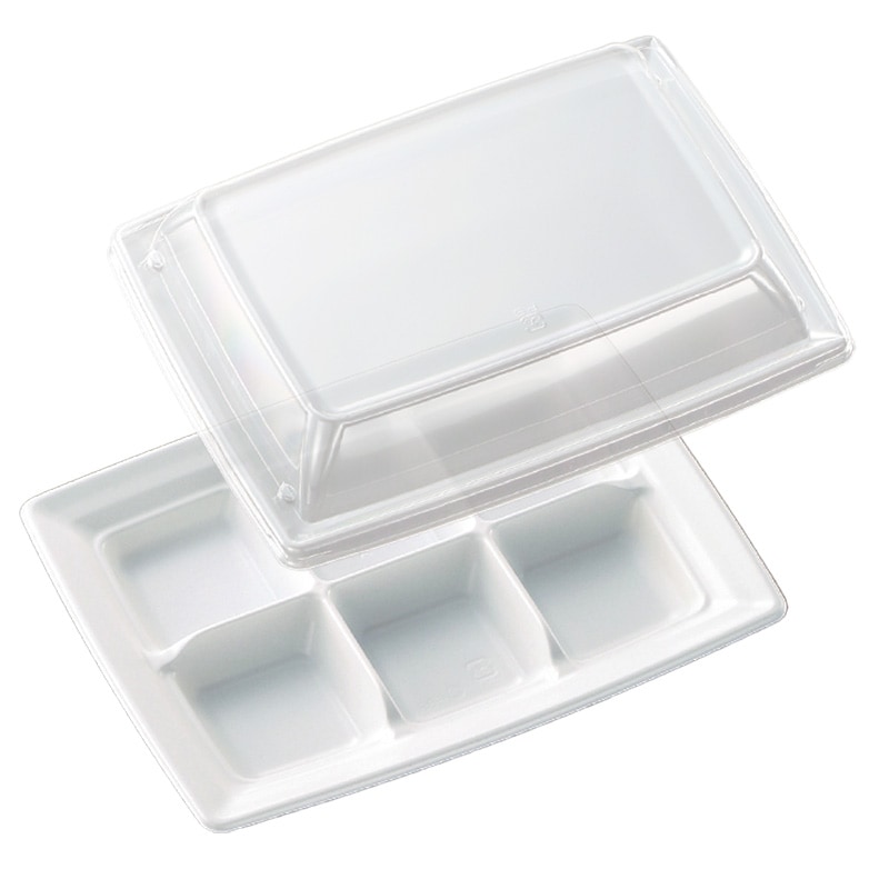 惣菜容器 CT沙楽 KS24-18A W本体・44H蓋セット（50枚入）