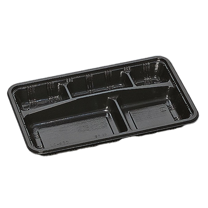 弁当容器 LC-630 黒本体・かぶせ蓋付き (400枚入)