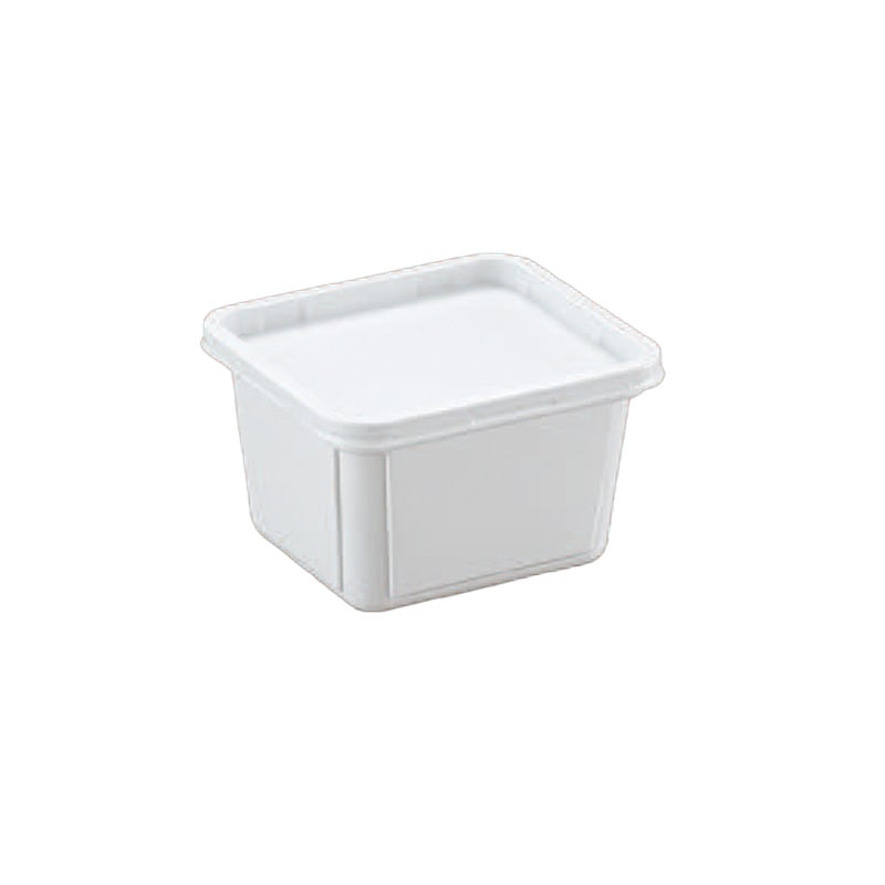 角型バルク 角500ml バルク本体(W)-P・蓋セット（1200枚入）