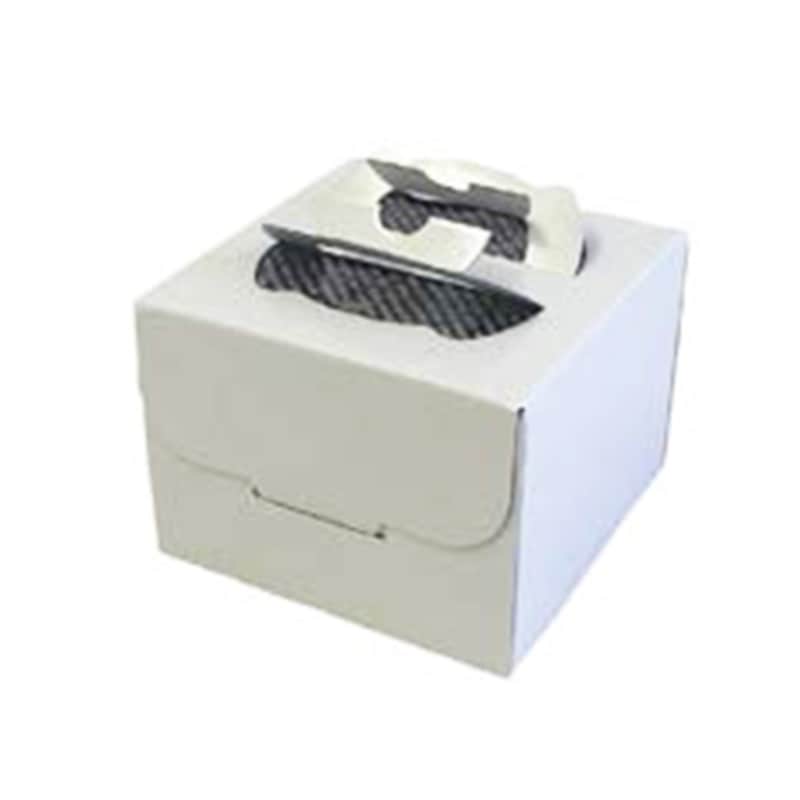 4号ケーキ箱 G段手提フレッシュホワイト (200枚入)