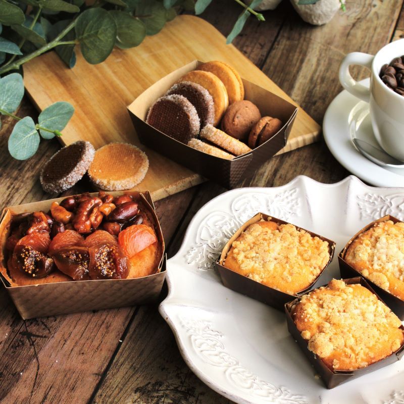 ベーキングトレー NT-80 マーレ （100枚/1600枚入） | 焼成用紙