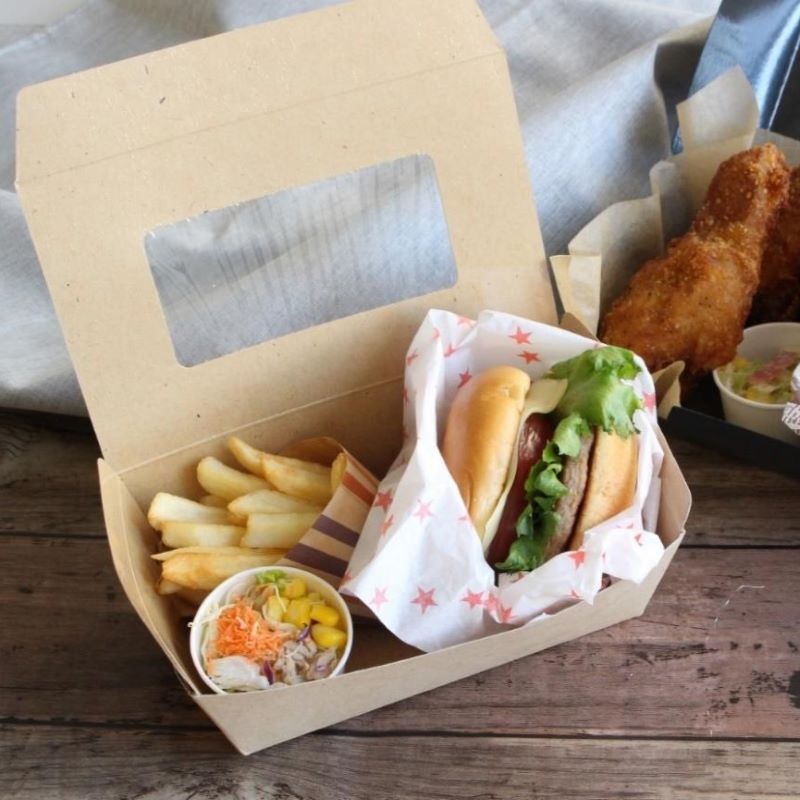 テイクボックス100 F PUB 窓付 クラフト（500枚入） | ベーカリー