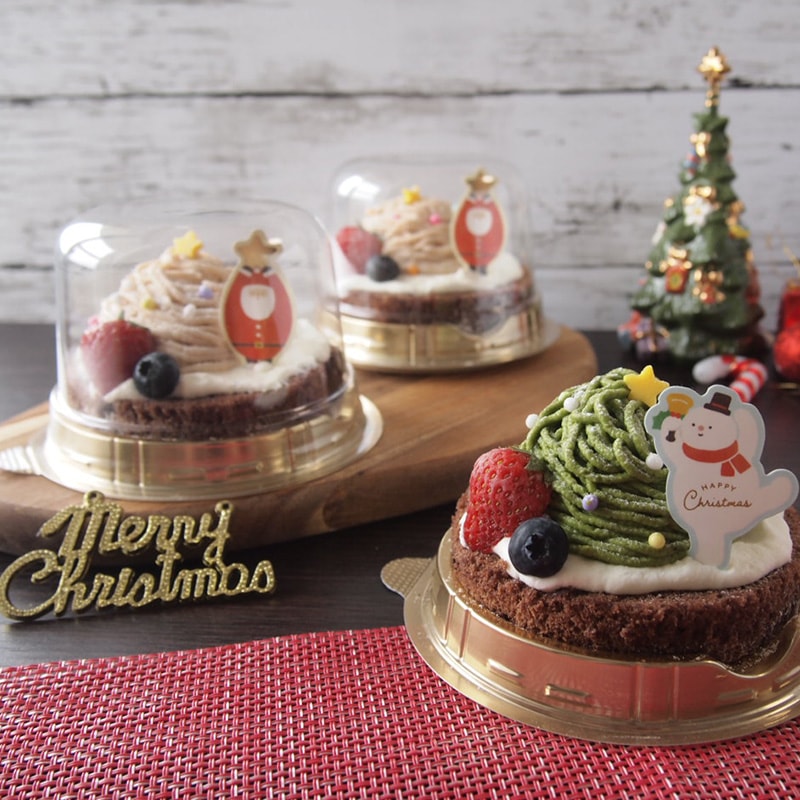 3号ケーキ容器 IK116φ-75H ゴールド本体・蓋セット（50枚入） | フタ