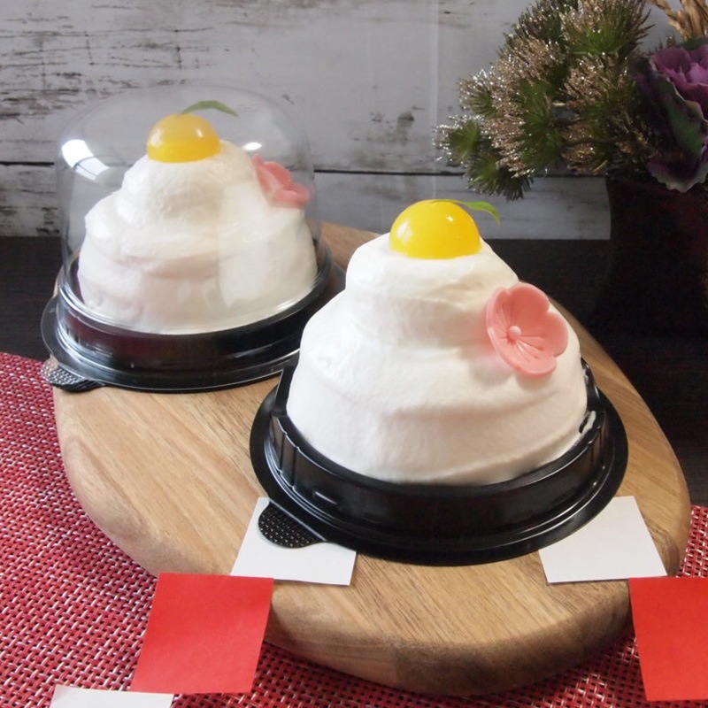 3号ケーキ容器 IK116φ-75H黒 本体・蓋セット（50枚入） | フタ付き