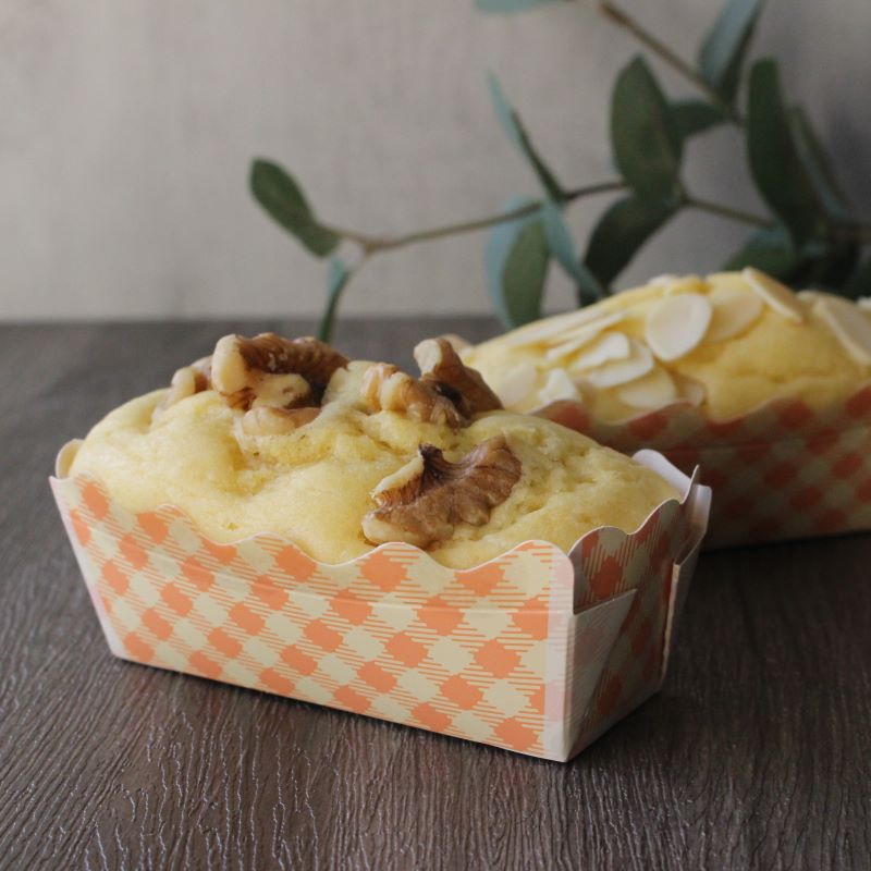 ベーキングトレー ミニパウンド 80 ピンクチェック（100枚入） | 焼成