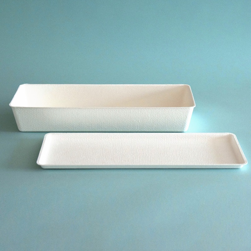 かしわの小皿 WASARA casanet L 本体・蓋セット （50枚入） | WASARA（ワサラ