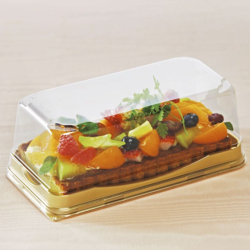 IKガトーBOX 本体金・80Hプレート蓋（50枚入） | フタ付き容器 | 伊藤