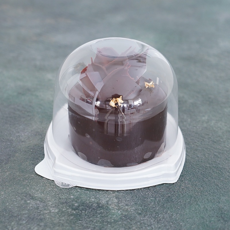 ケーキトレー IK92-SL白 本体・ドーム蓋セット（50枚入）