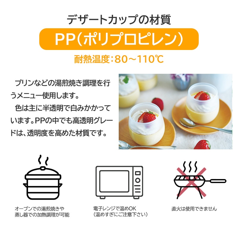 デザートカップ IK71φ160 ルチア PP高透明 （30個/900個入） | プリン