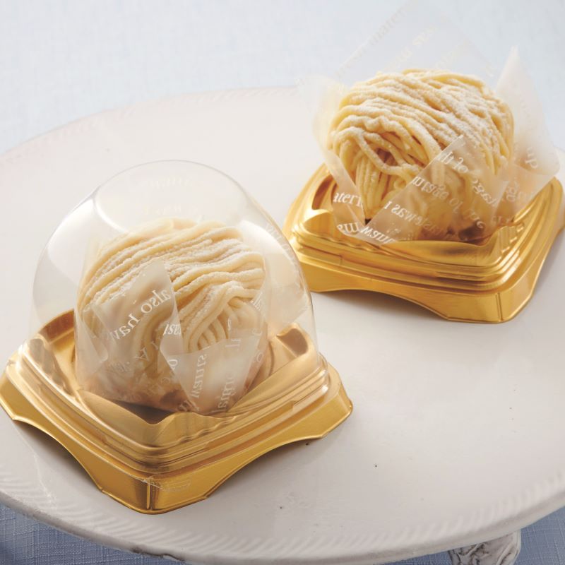 ケーキトレー IK103角 エッフェル ゴールド バイオ本体・ドーム蓋