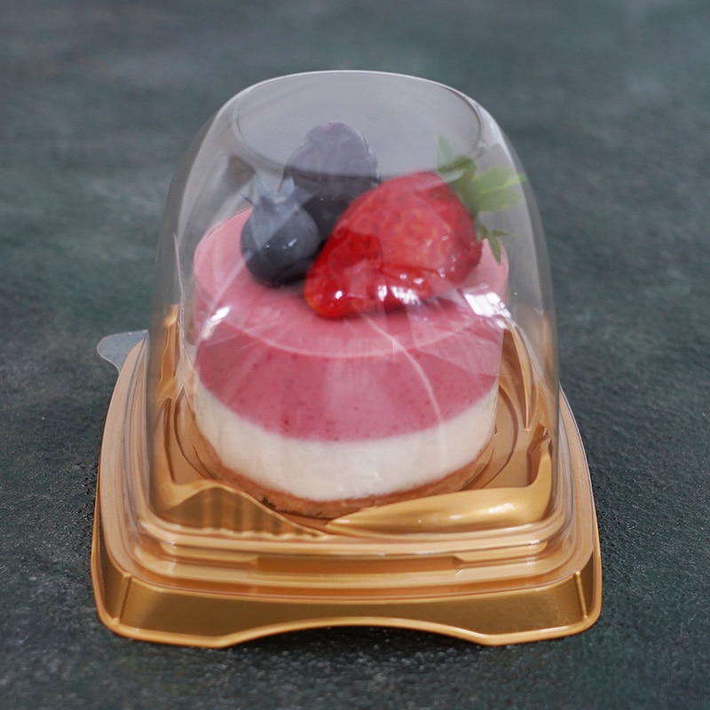 ケーキトレー IK103角 エッフェル ゴールド バイオ本体・ドーム蓋