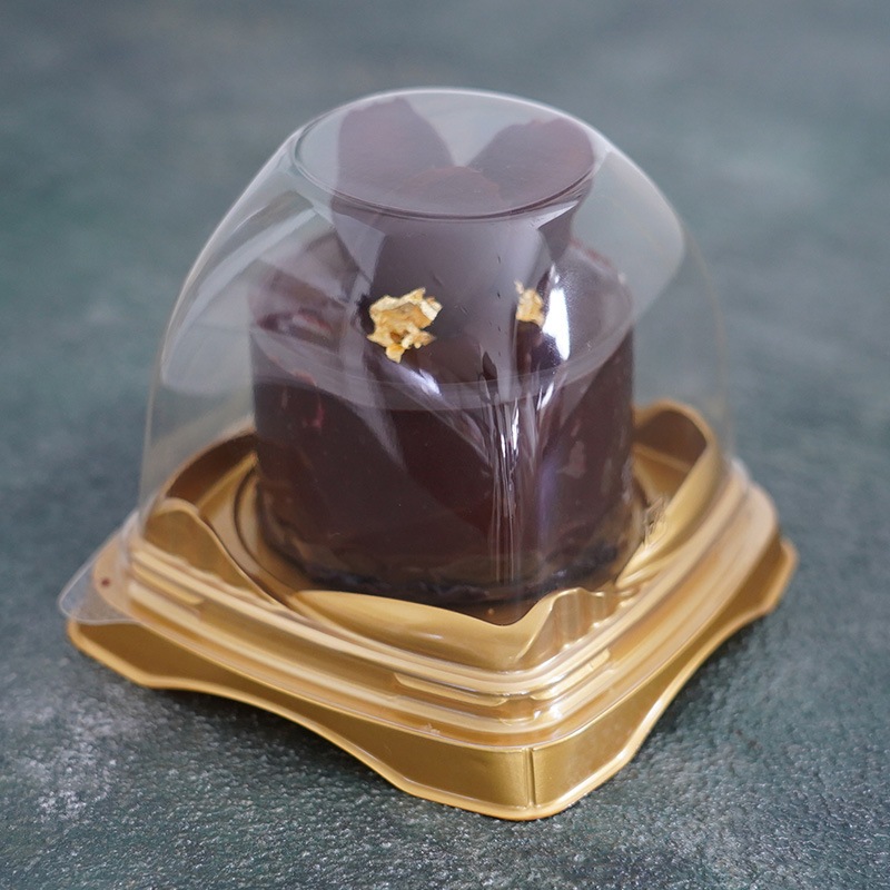 ケーキトレー IK103角 エッフェル ゴールド バイオ本体・ドーム蓋