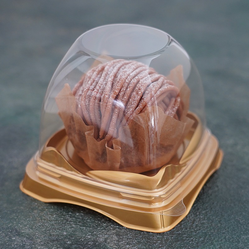 ケーキトレー IK103角 エッフェル ゴールド バイオ本体・ドーム蓋