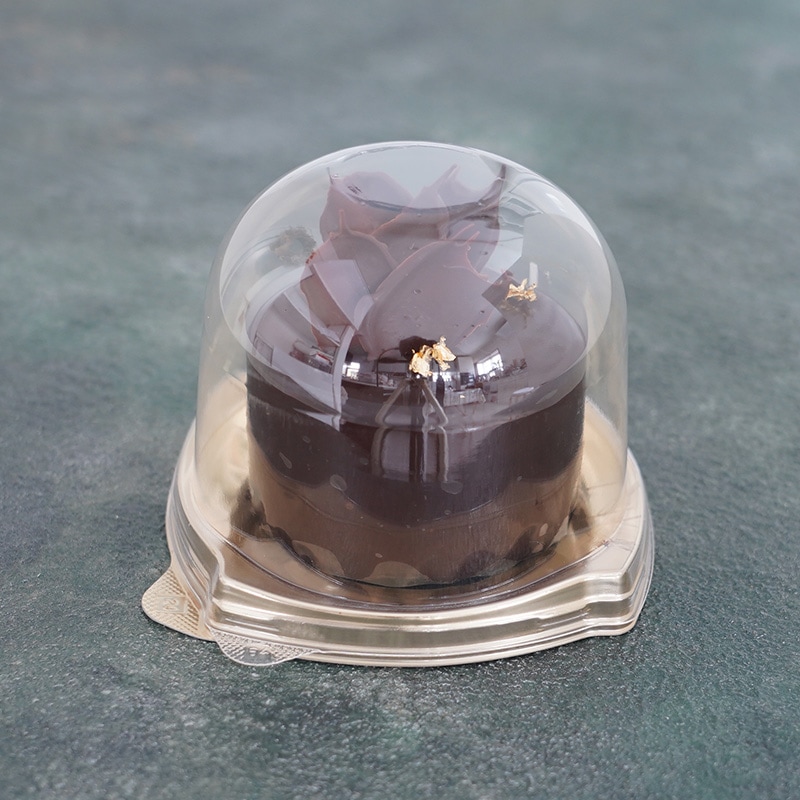 ケーキトレー IK92-SLゴールド 本体・ドーム蓋セット(50枚/1500枚入)