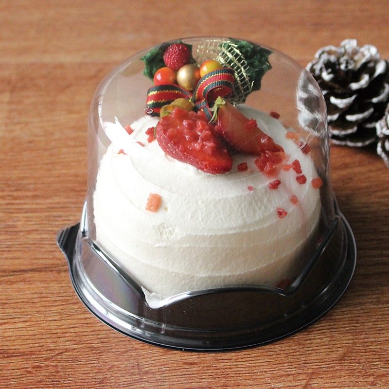 3号ケーキ容器 IKドーム122φ×83H本体・蓋セット（50枚入） | フタ