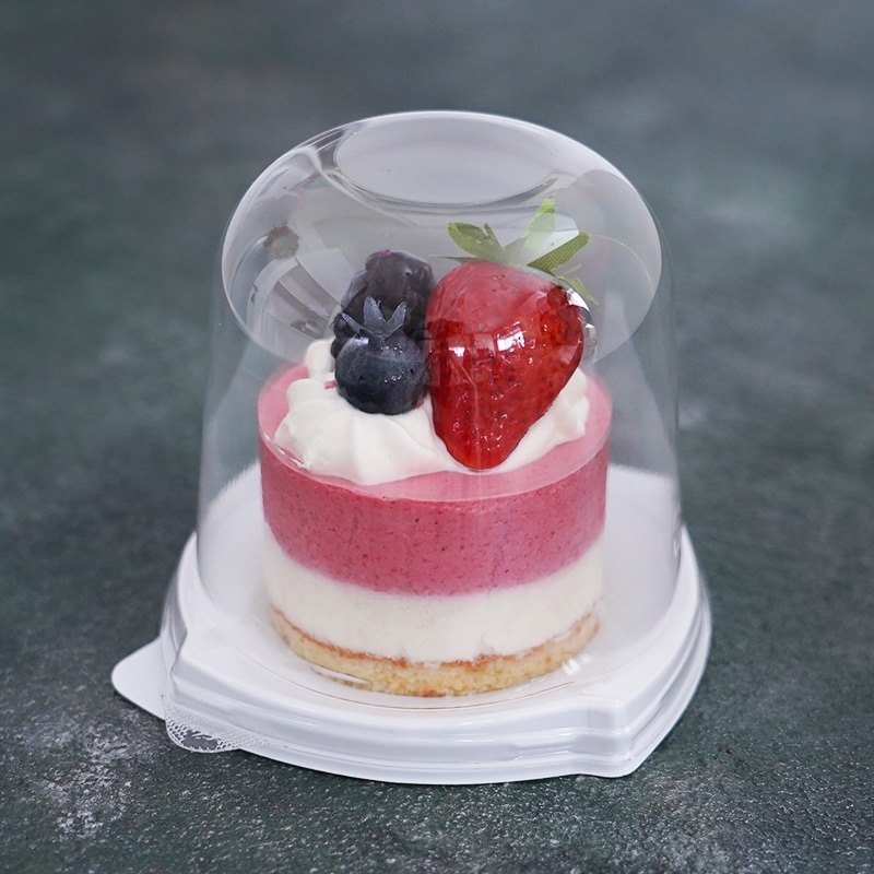 ケーキトレー IK92-SL白 本体・86.5Hドーム高蓋セット（50枚/1500枚入