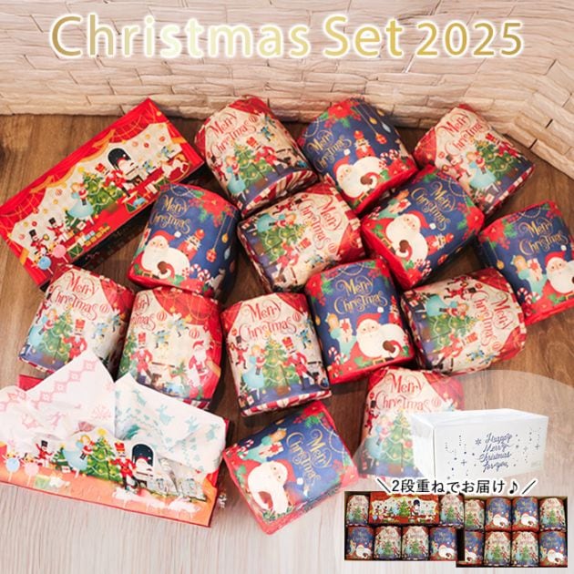 2025年 クリスマス ギフトセットトイレットペーパー ティッシュ 販促品 ノベルティ 10001159 [ギフト]
