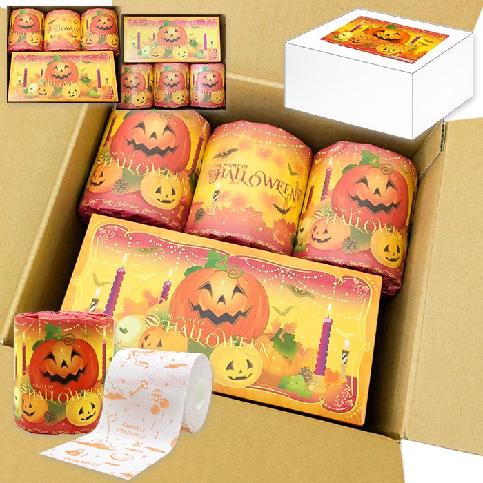 【会員様 先行価格 14日 09:59まで 】2026 ハロウィン ギフトセット トイレットペーパー ティッシュ セット 販促品 ノベルティ プチギフト 秋限定 日本製 10001168 [ギフト][熨斗対応]