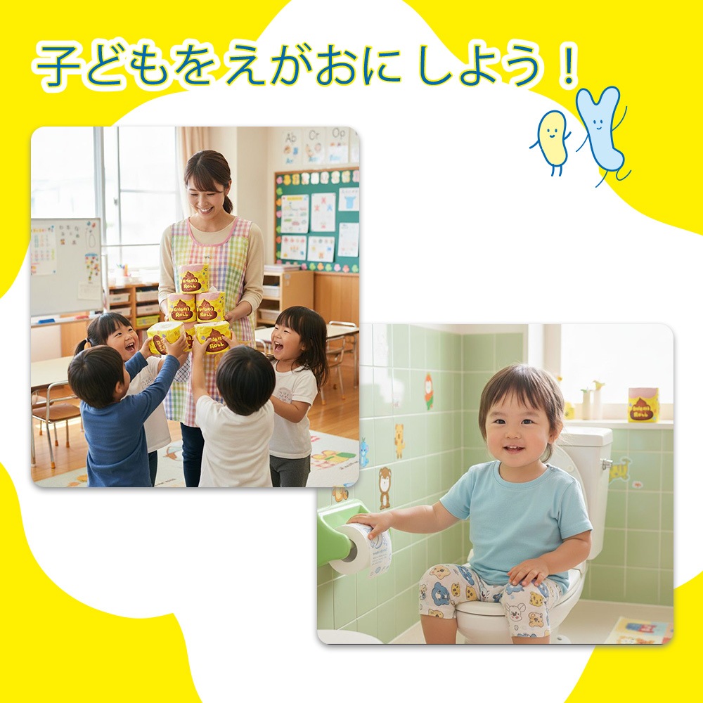 【選べるロール数】うんち トイレットペーパー プリント キャラクター 子供 うんこ 腸活 10055338 10055339 販促品 [通年][ギフト]