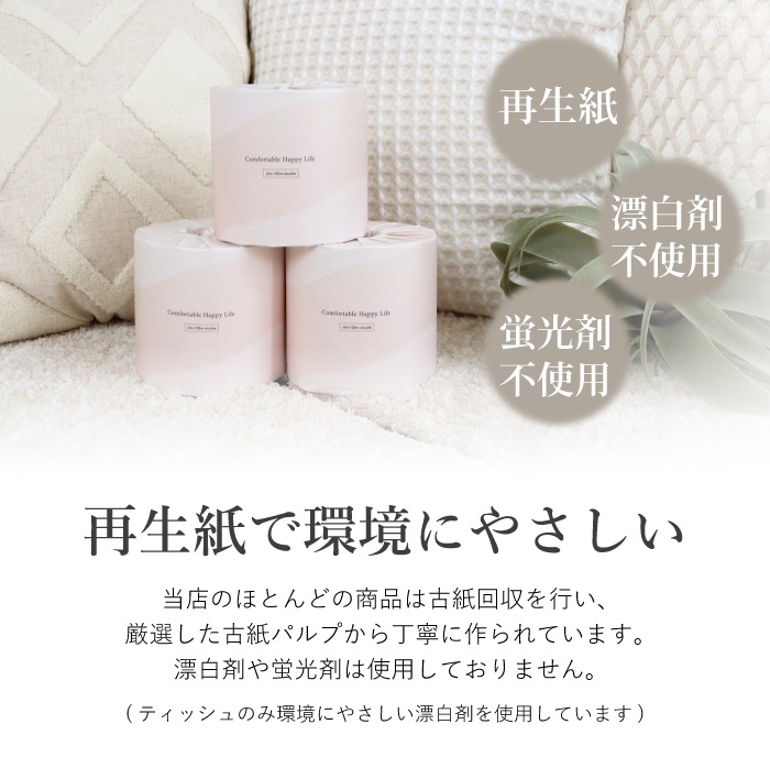 トイレットペーパー ダブル Comfy 100m 36ロール 芯なし スリム幅(107mm) ミシン目あり 無香料 10200005[KS]