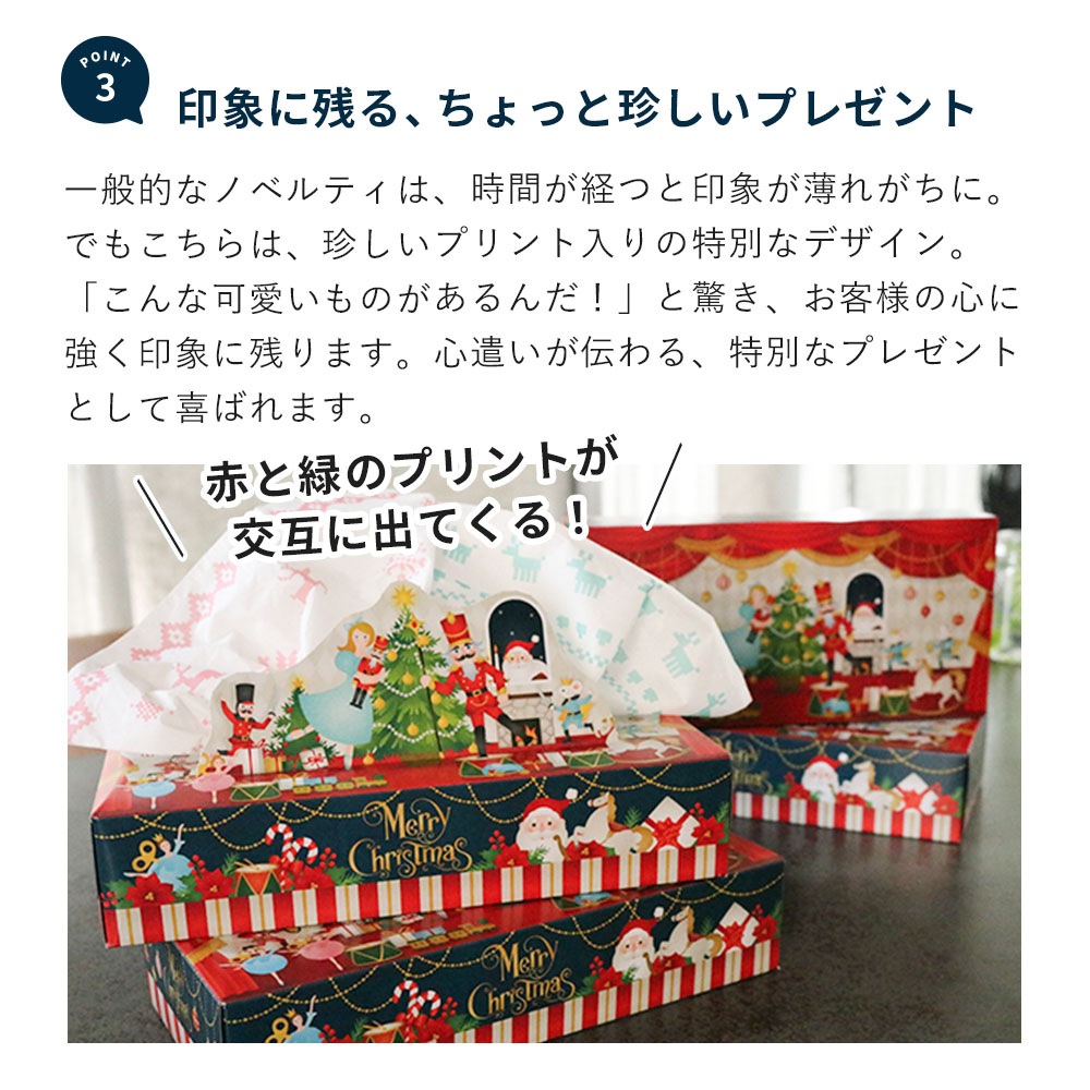【生産中11/17以降再販予定】2025年 クリスマス ティッシュペーパー 60個 販促品 ノベルティ20120151 [ギフト]