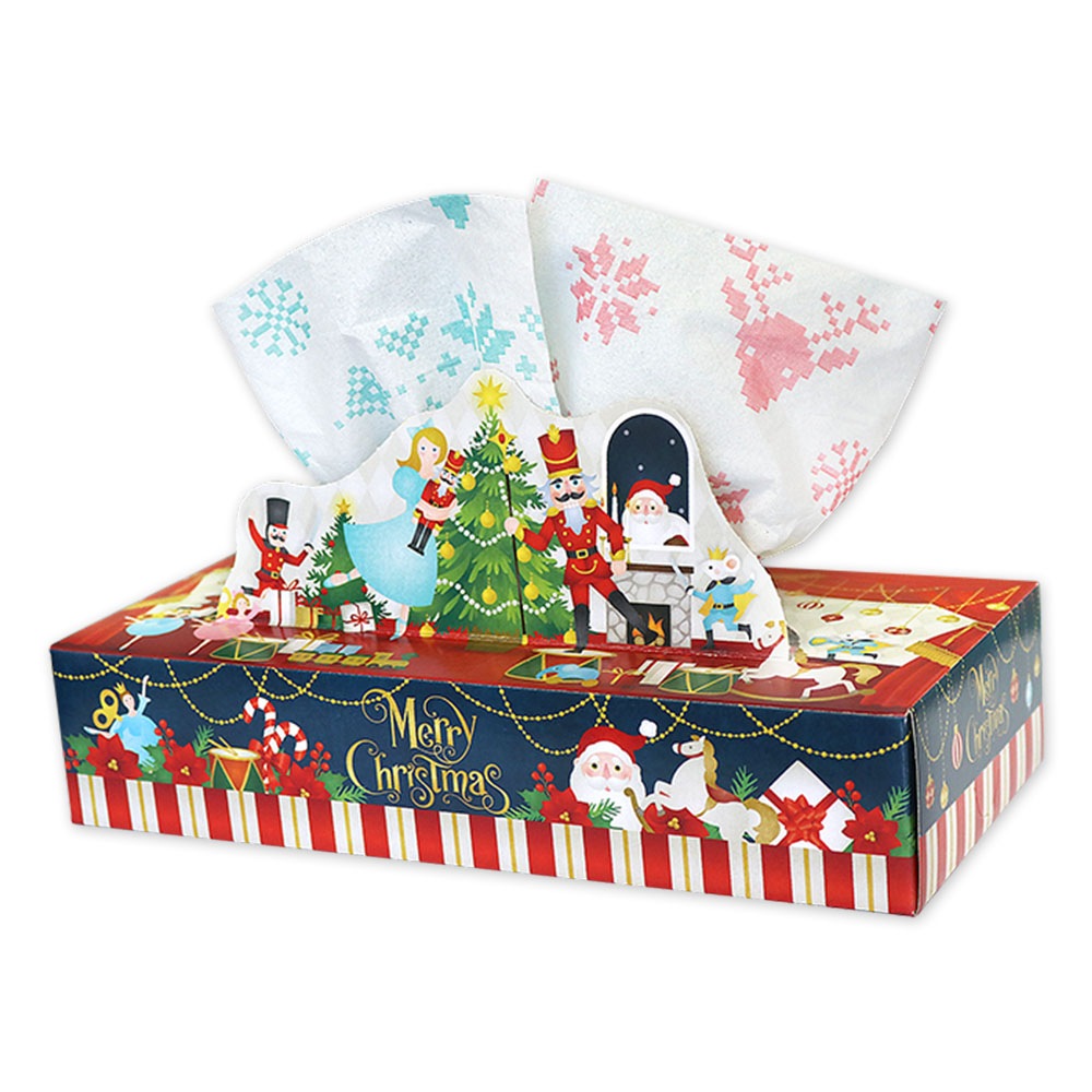 【生産中11/17以降再販予定】2025年 クリスマス ティッシュペーパー 60個 販促品 ノベルティ20120151 [ギフト]