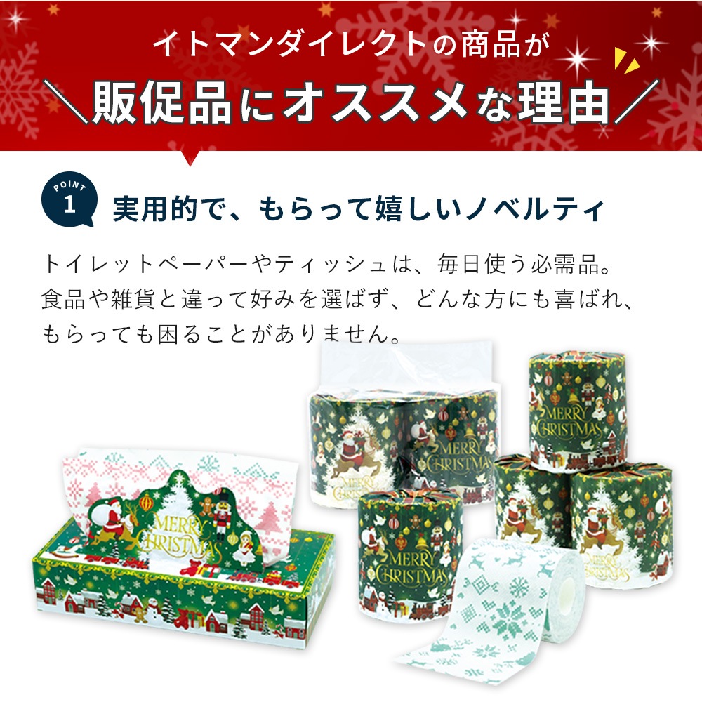 【会員様限定価格 9/14 09:59迄】2026年 クリスマス ティッシュペーパー 240枚(120組) 60個 販促品 20120160 [ギフト]