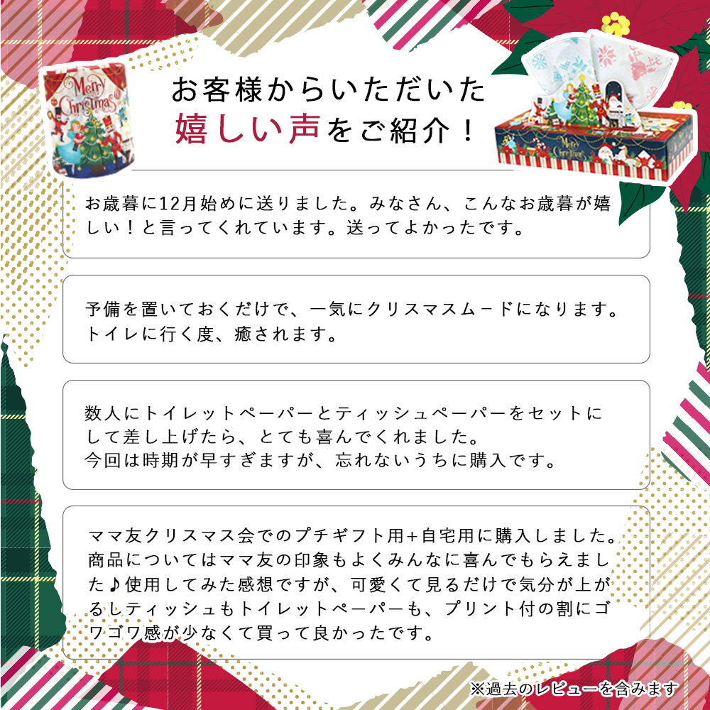 2025年 クリスマス ギフトセットトイレットペーパー ティッシュ 販促品 ノベルティ 10001159 [ギフト]