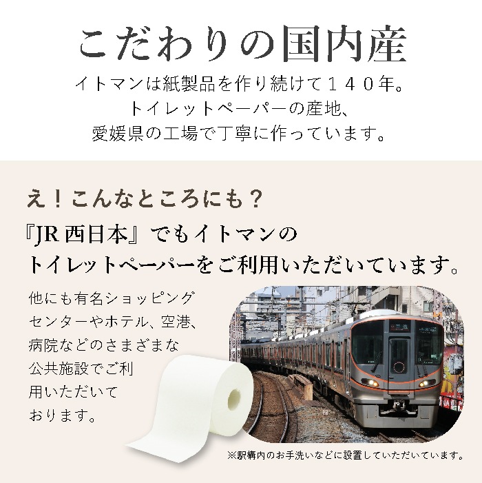 トイレットペーパー ダブル 100m 36ロール イッポ 芯なし スリム幅(107mm) 無包装 ミシン目あり 無香料 10200006[KS]