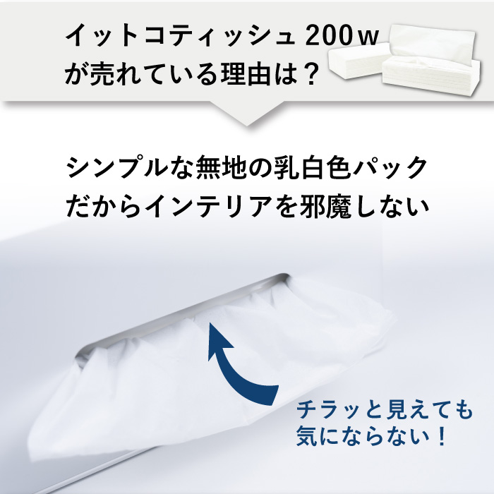 ティッシュペーパー イットコ 詰め替え ティッシュ 200組 10個入