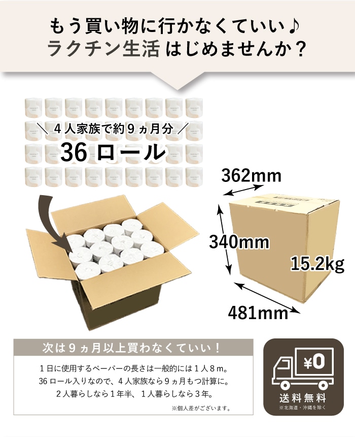 業務用 トイレットペーパー シングル 250m 36ロール Comfy 芯なし スリム幅(107mm) ミシン目なし 無香料 10250008 5倍巻き 長持ちまとめ買い 日本製 [KS]