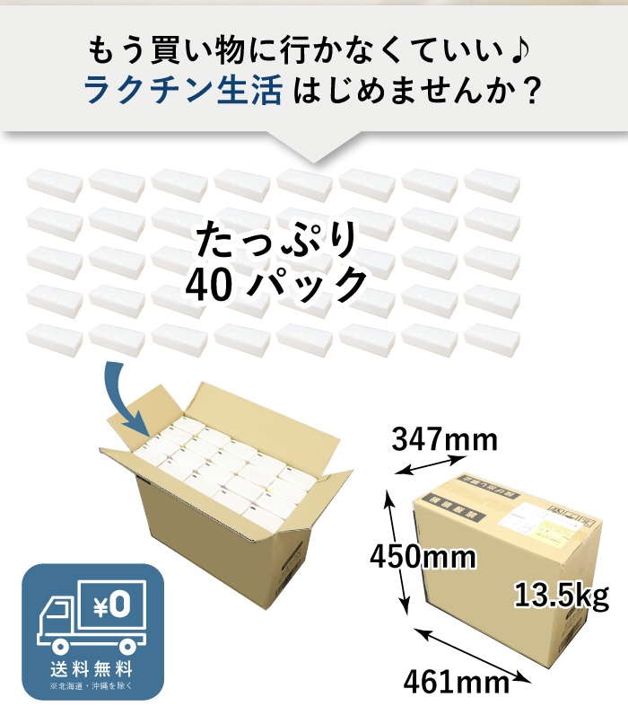 【まとめ割対象】 ティッシュペーパー イットコ 詰め替え ティッシュ 200組　40個入 20200003 ソフトパック まとめ買い 日本製 [KS]