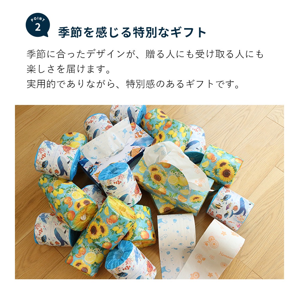 【会員様限定価格 4月21日09:59まで】サマーオーシャン 夏 プリント ティッシュペーパー 120組  × 60箱 20120157 [ギフト]