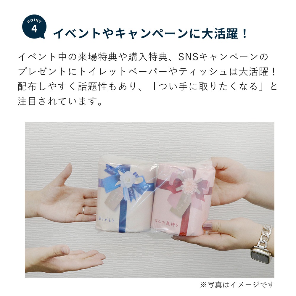 トイレットペーパー ダブル ありがとう お礼の気持ち 青リボン 60ロール入 27.5m 10055308 [ギフト][熨斗対応]