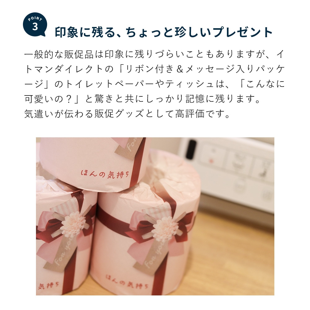 トイレットペーパー ダブル ほんの気持ち 60ロール 27.5m 赤リボン 10055309 [ギフト][熨斗対応]