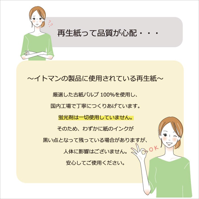 ティッシュペーパー イトマン ECO 200組(400枚) 5個入 10パック 20200002 まとめ買い 日本製