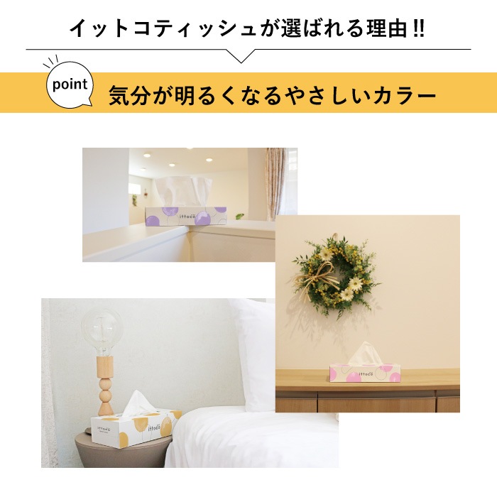 【定期購入用】業務用 ティッシュペーパー　イットコ 150組 5個入 12パック 20150035 まとめ買い 日本製