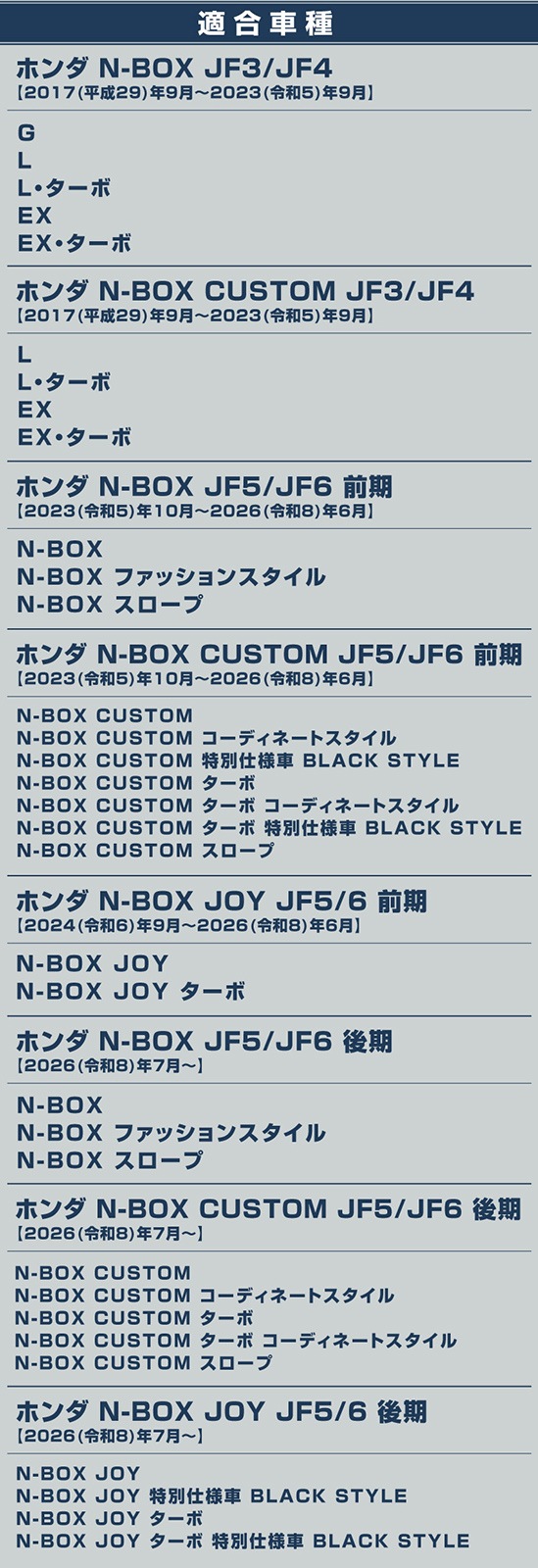 10/25迄 10%off】N-BOX N-BOX JOY N-BOXカスタム JF3 JF4 JF5 JF6 後期