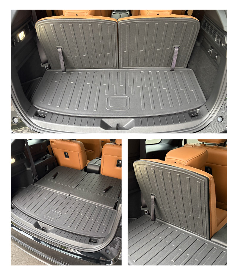 【セット割】CX-80 KL系 ラゲッジマット ＆ 3列目背面マット ラバータイプ 4P ブラック 2026年MC後 対応 ｜マツダ MAZDA 新型 CX80 専用 内装 カスタム パーツ ドレスアップ アクセサリー オプション 内装 カー用品 社外 トランク ラゲージ 荷室 フロアマット 防水 保護 傷防止 キズ隠し【予約販売/5月20日頃入荷予定】