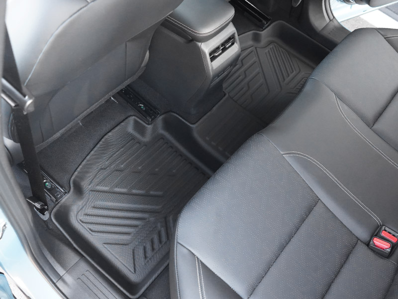 新型キックス P16型 フロアマット 3P ラバータイプ ブラック｜日産 ニッサン NISSAN KICKS P16 2026年フルモデルチェンジ 専用 保護 パーツ 防水 フロント リア セット アクセサリー 内装 社外 立体 3Dマット フルカバー ウェザーマット レジャー 水洗い【予約販売/10月30日頃入荷予定】
