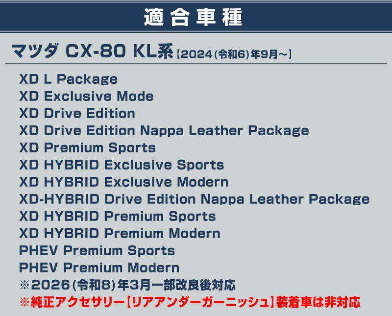 【セット割】CX-80 KL系 リアリップガーニッシュ ＆ リアリフレクターガーニッシュ 3P  鏡面仕上げ 2026年MC後 対応 ｜マツダ MAZDA 新型 CX80 専用 外装 カスタム パーツ ドレスアップ アクセサリー オプション エアロ 外装 バックドア リア 保護 カー用品 社外